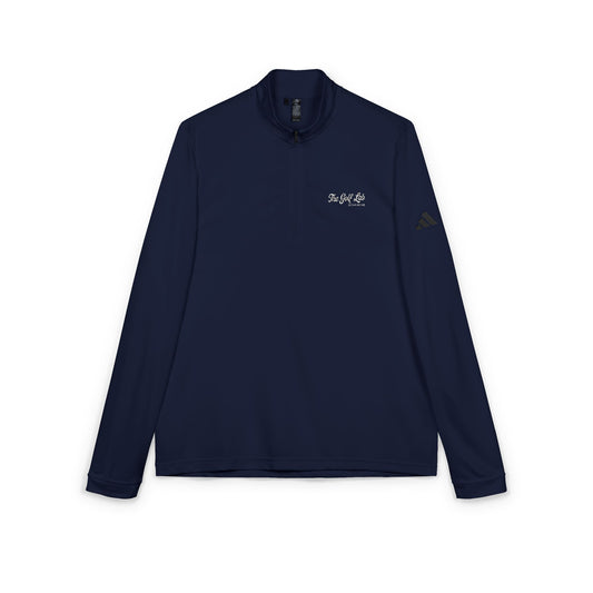 Embroidered Quarter-Zip Pullover — adidas® Performance Heather