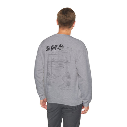 Golf Lab Crewneck Sweatshirt – Minimal Coastal Golf Graphic