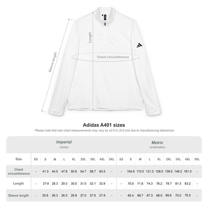 Embroidered Quarter-Zip Pullover — adidas® Performance Heather