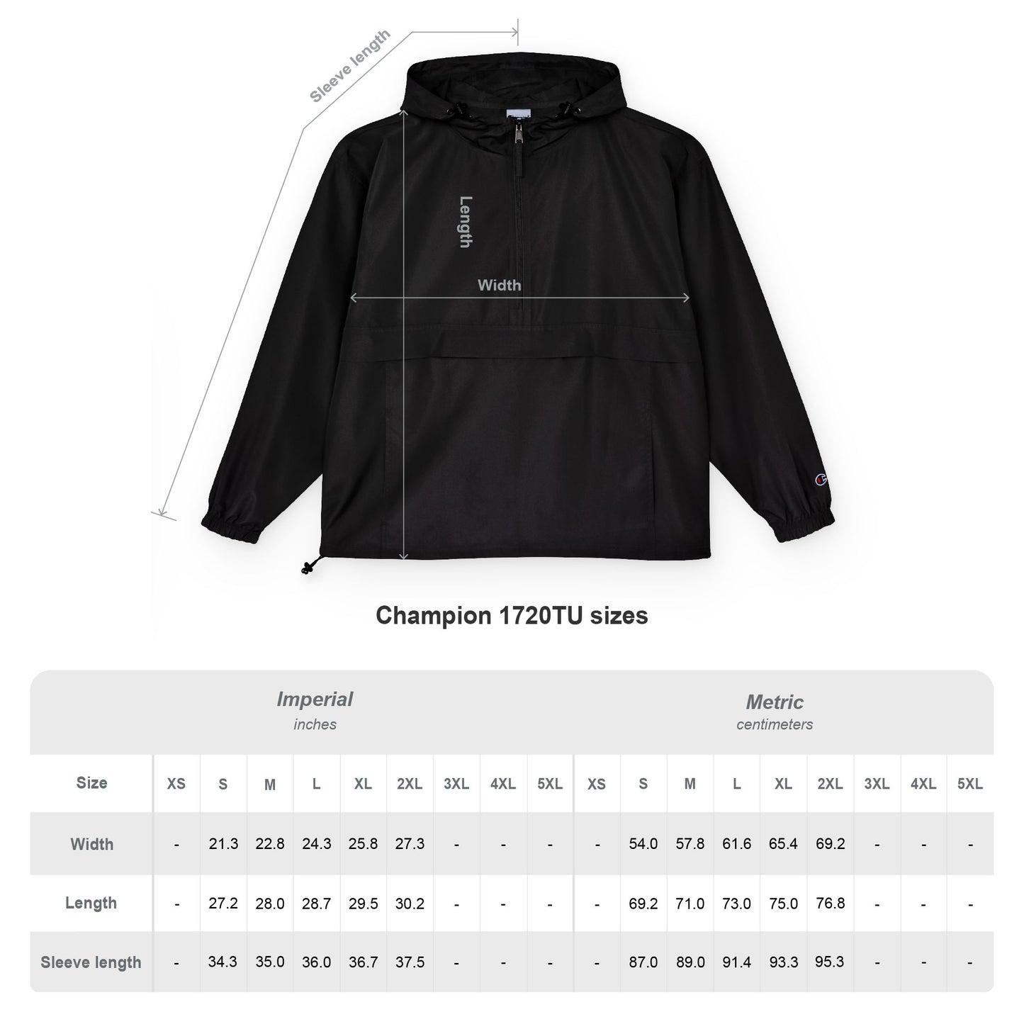 Champion Unisex Packable Anorak Jacket